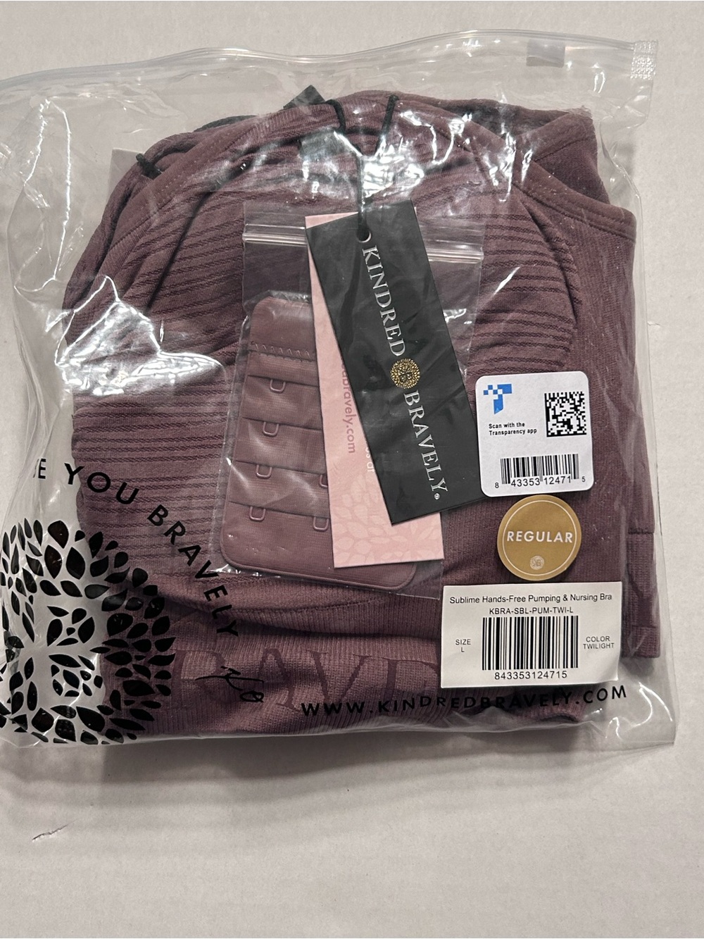 NWT Kindred Bravely Sublime Hands Free Pumping & Nursing Bra Twilight Large